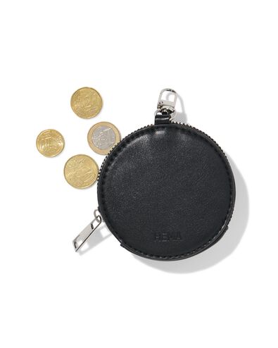 sleuteletui 13x9x9cm rond zwart - 18160016 - HEMA