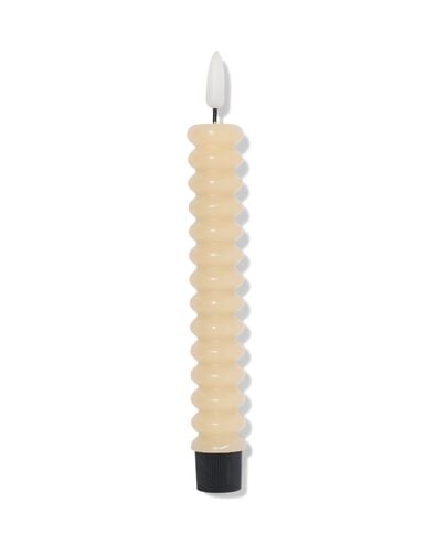 bougie LED de table ⌀2,3 x 209 cm nervur&eacute;e jaune clair - 13550150 - HEMA