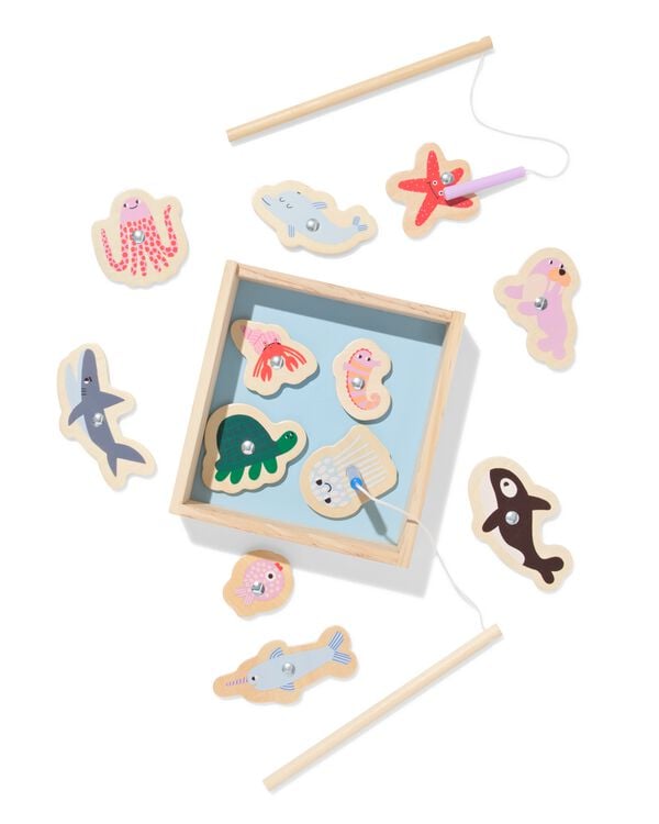 magnetisch visspel 17x5x16cm zeedieren  - 15100220 - HEMA
