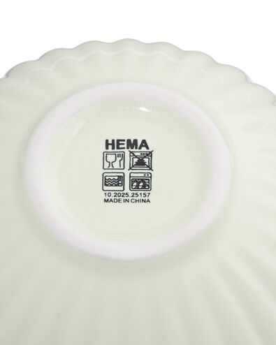 bol ⌀9x3,5cm fa&iuml;ence fleur vert - 9650341 - HEMA