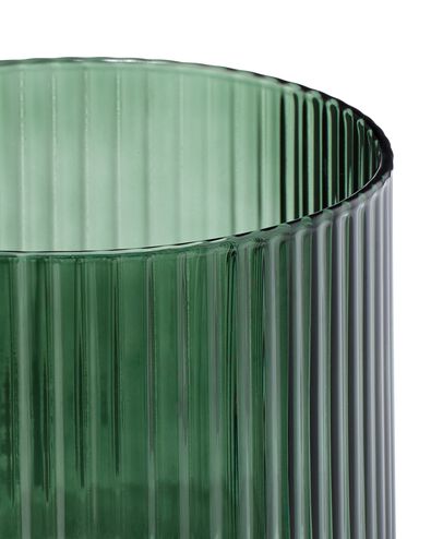 verre pour bougie parfum&eacute;e ⌀10x8,5cm nervur&eacute; vert fonc&eacute; - 13507525 - HEMA