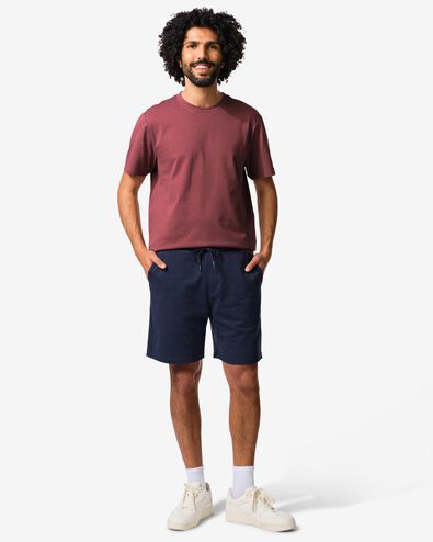 heren sweatshort donkerblauw donkerblauw - 2109960DARKBLUE - HEMA
