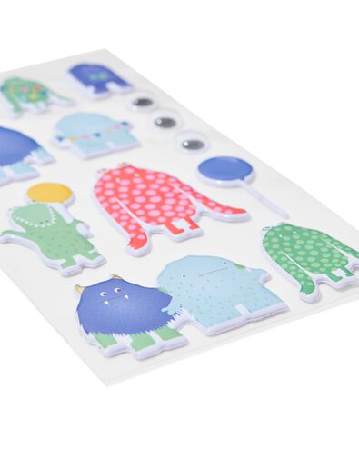 Gew&ouml;lbte Aufkleber, Monster &ndash; 13 St&uuml;ck - 14700673 - HEMA