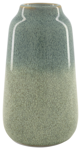 vase faïence réactive Ø8x15.5 vert - 13322100 - HEMA