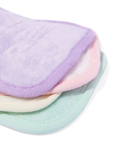 herbruikbare gezichtsreinigingsdoekjes met was- en bewaarzakje 8cm - 4 stuks - 11500014 - HEMA