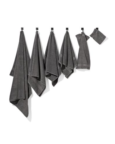 serviette de bain - 50x100 cm - qualité épaisse - gris foncé gris foncé serviette 50 x 100 - 5212602 - HEMA