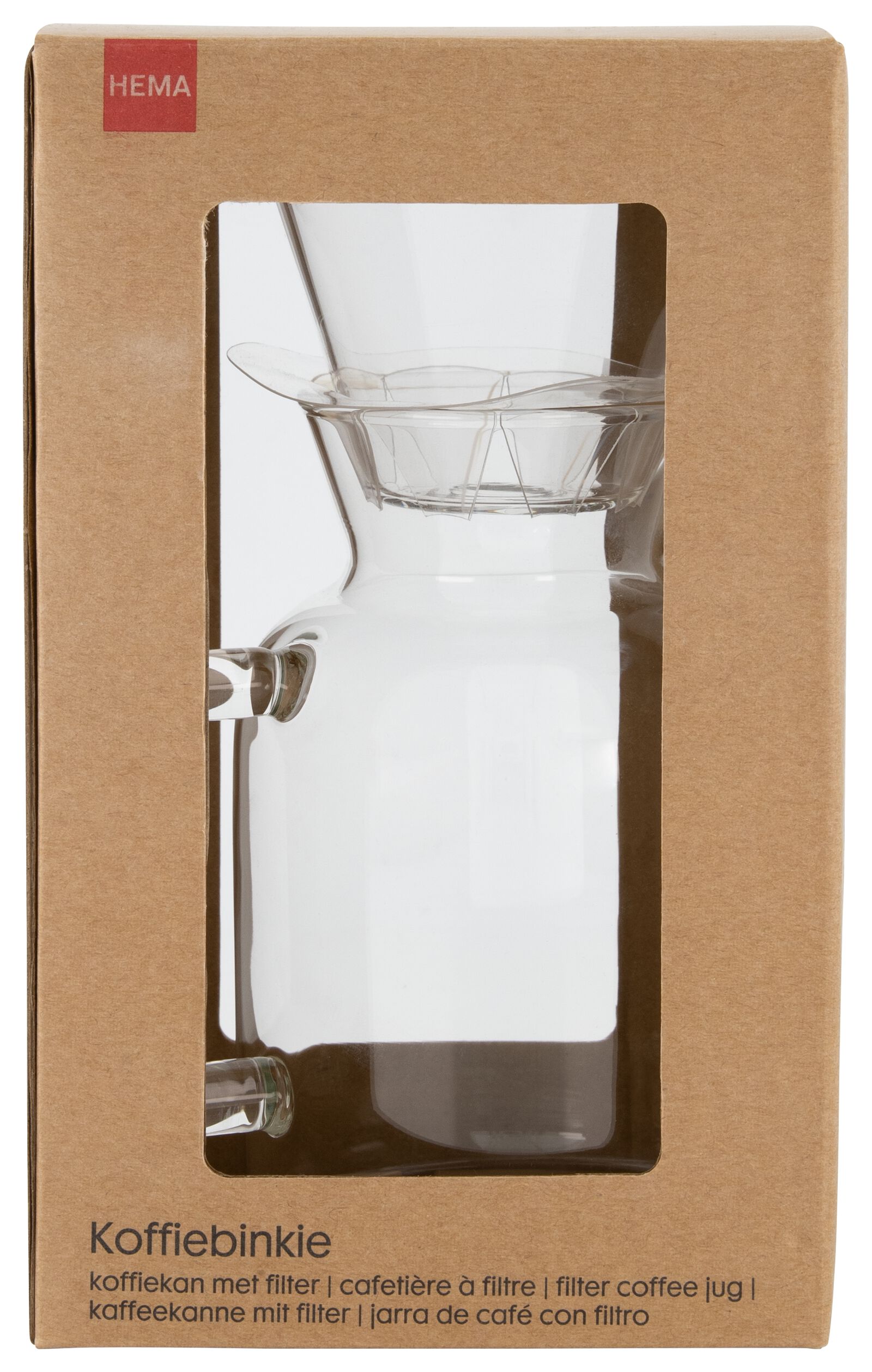cafeti&egrave;re avec filtre Koffiebinkie verre 600ml - 80610079 - HEMA
