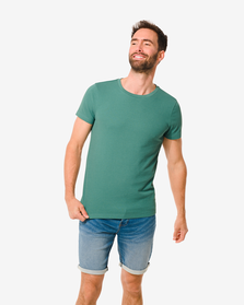 t-shirt homme avec relief vert vert - 1000030635 - HEMA