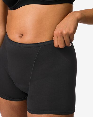 menstruatieboxer katoen hoge absorptie zwart zwart - 19611786BLACK - HEMA