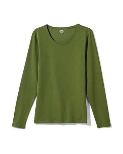 Damen-T-Shirt, Rundhals dunkelgr&uuml;n - 36350290DARKGREEN - HEMA