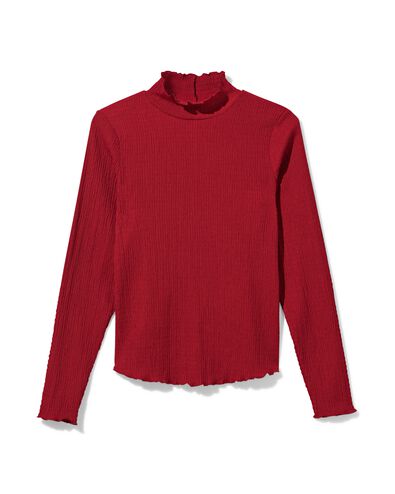 Damen-Shirt Dewi, Crinkle-Design rot - 36206160RED - HEMA