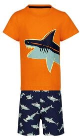 Kinder-Kurzpyjama, Haie graumeliert graumeliert - 1000027280 - HEMA