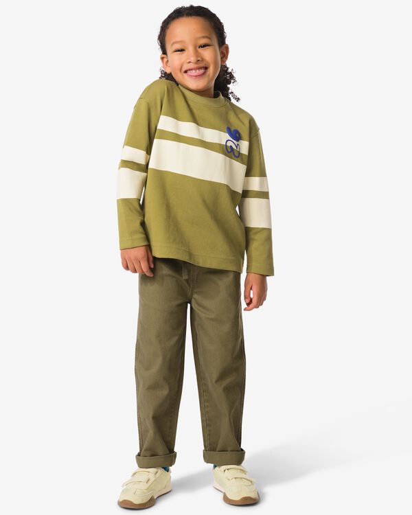 kinderbroek regular fit olijf olijf - 30710120OLIVE - HEMA