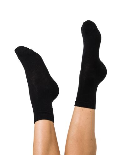 5 paires de chaussettes femme noir 39/42 - 4230177 - HEMA