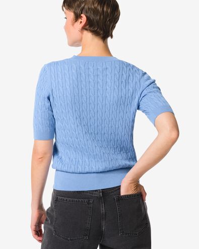 Damenpullover mit Zopfmuster Fally blau - 36201580BLUE - HEMA