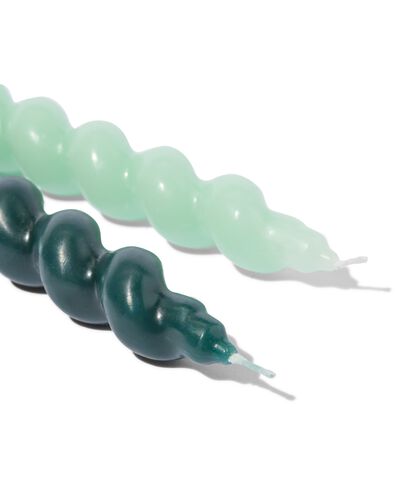 bougies torsadées courtes vertes 2 pièces - 13506099 - HEMA
