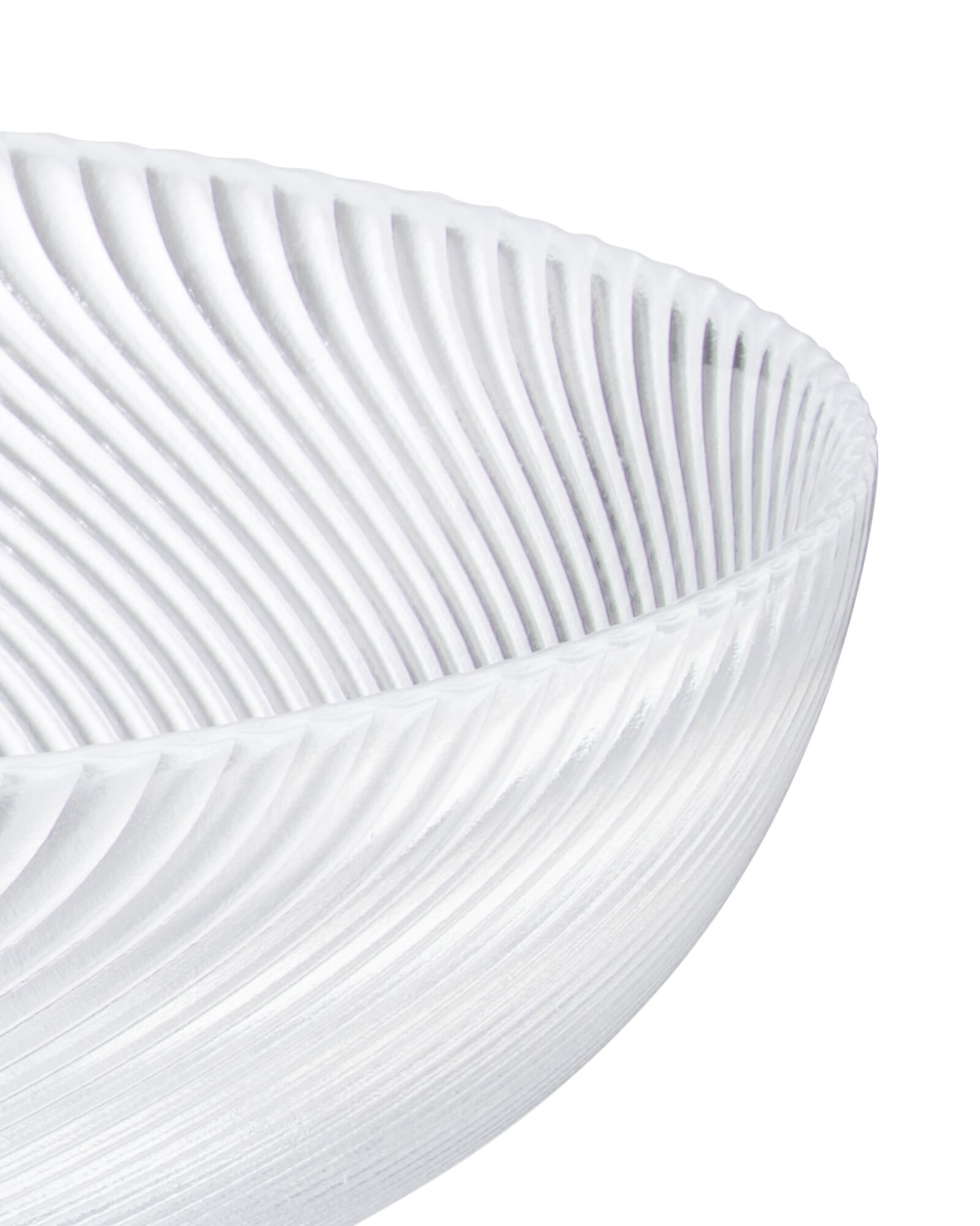 bol sur pied &Oslash;23x12cm verre de Bergen relief torsad&eacute; - 9401150 - HEMA