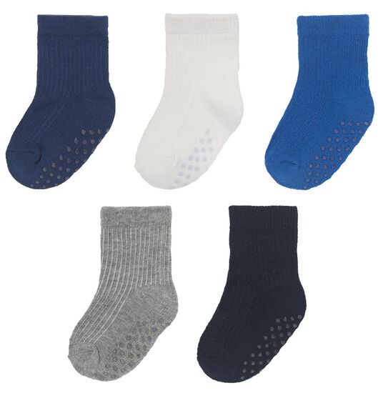 5 Paar Baby-Socken mit Baumwolle blau blau - 1000028757 - HEMA