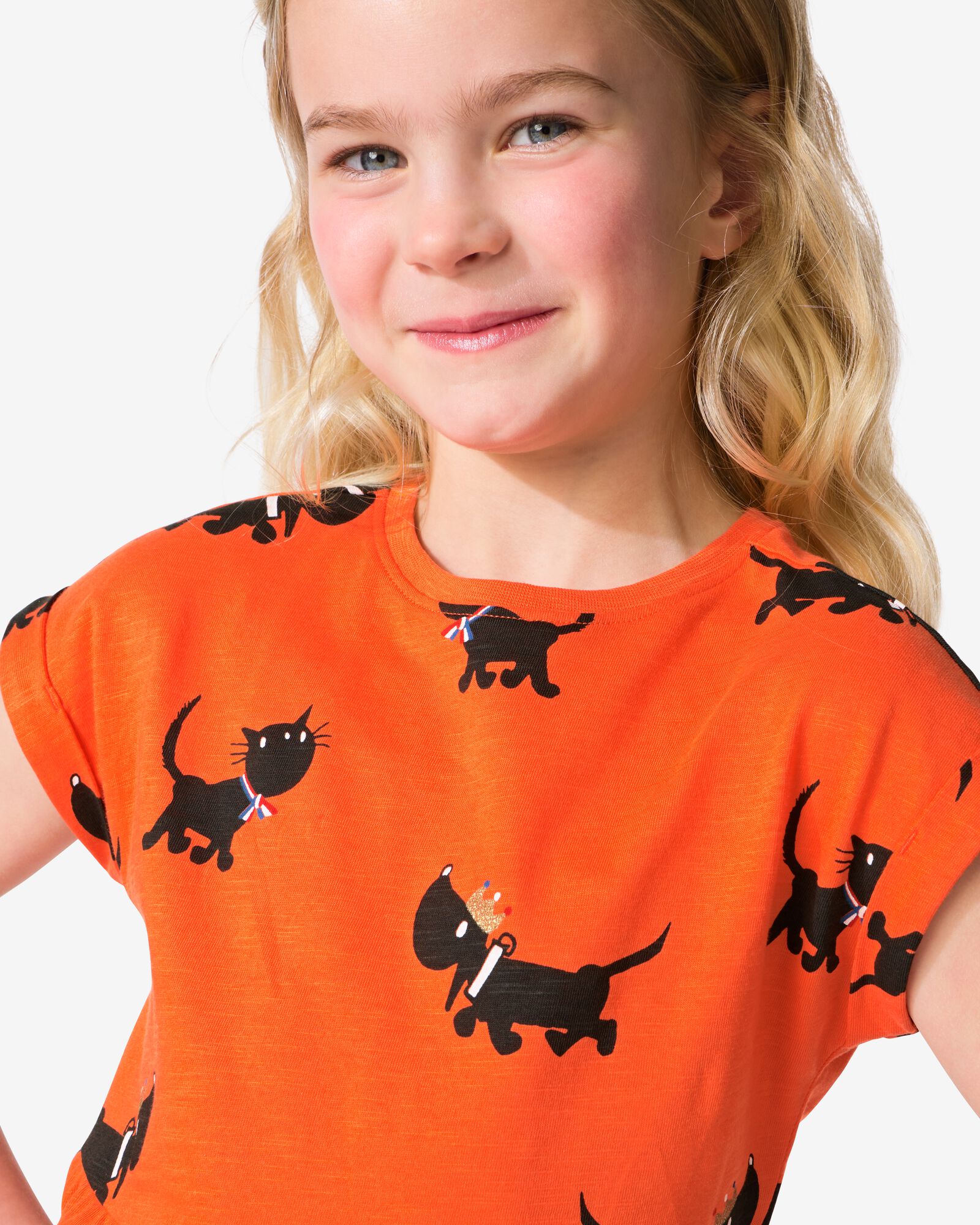 Takkie kinderjurk A-lijn WK oranje oranje - 30850709ORANGE - HEMA
