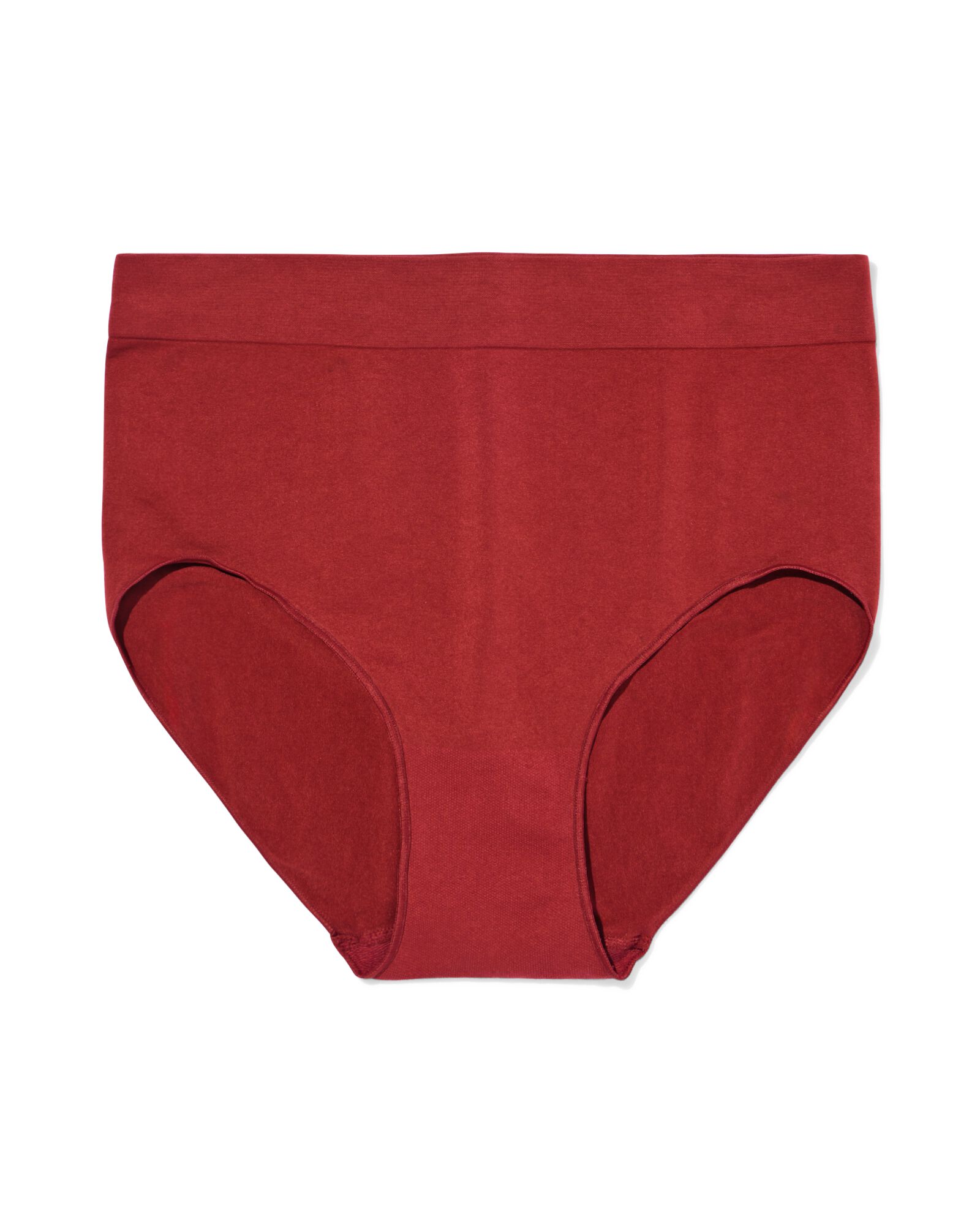 Nahtloser Damen-Taillenslip aus Mikrofaser dunkelrot - 19601604DARKRED - HEMA