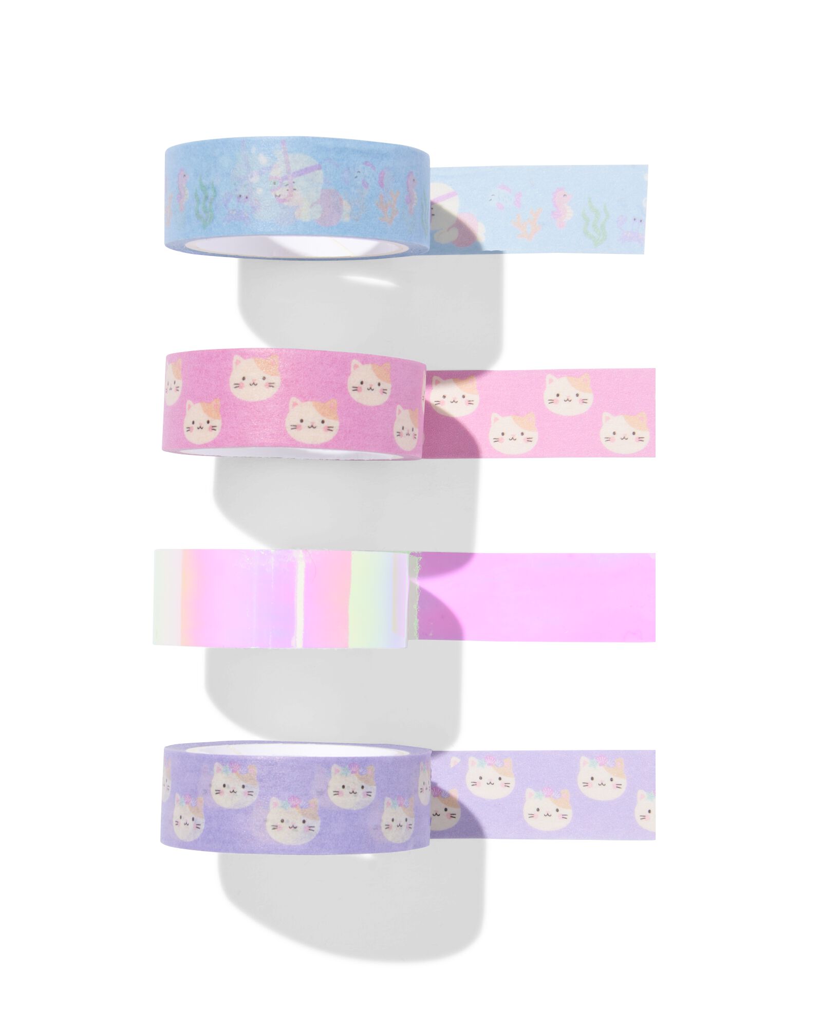 Washi Tape 5 m Katzen &ndash; 4 St&uuml;ck - 14102200 - HEMA
