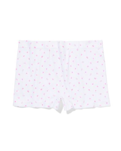 shorty femme sans coutures c&ocirc;tel&eacute; fleurs blanc blanc - 19603000WHITE - HEMA