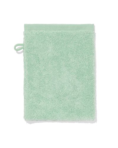 gant de toilette 16 x 21 cm de qualit&eacute; &eacute;paisse vert mouchet&eacute; - 5200260 - HEMA