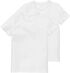 2 pak kinder t-shirts - biologisch katoen wit 158/164 - 30729416 - HEMA