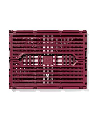 caisse pliante lettres recycl&eacute;e M bordeaux bordeaux M  30 x 40 x 17 - 39811085 - HEMA