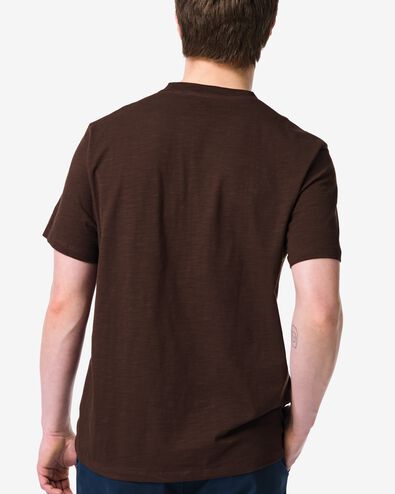 t-shirt homme Jaap textur&eacute; marron marron - 2178870BROWN - HEMA
