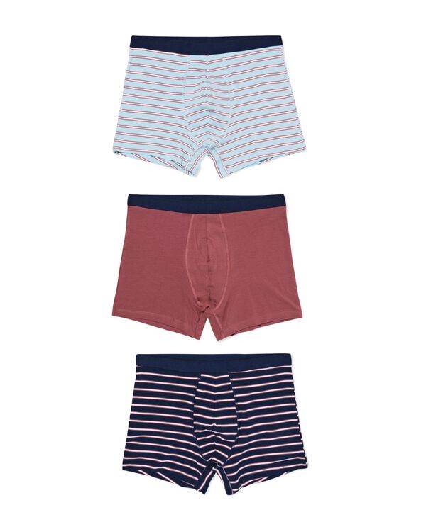 Herren-Boxershorts R&eacute;tro &ndash; 3 St&uuml;ck dunkelblau dunkelblau - 19168370DARKBLUE - HEMA