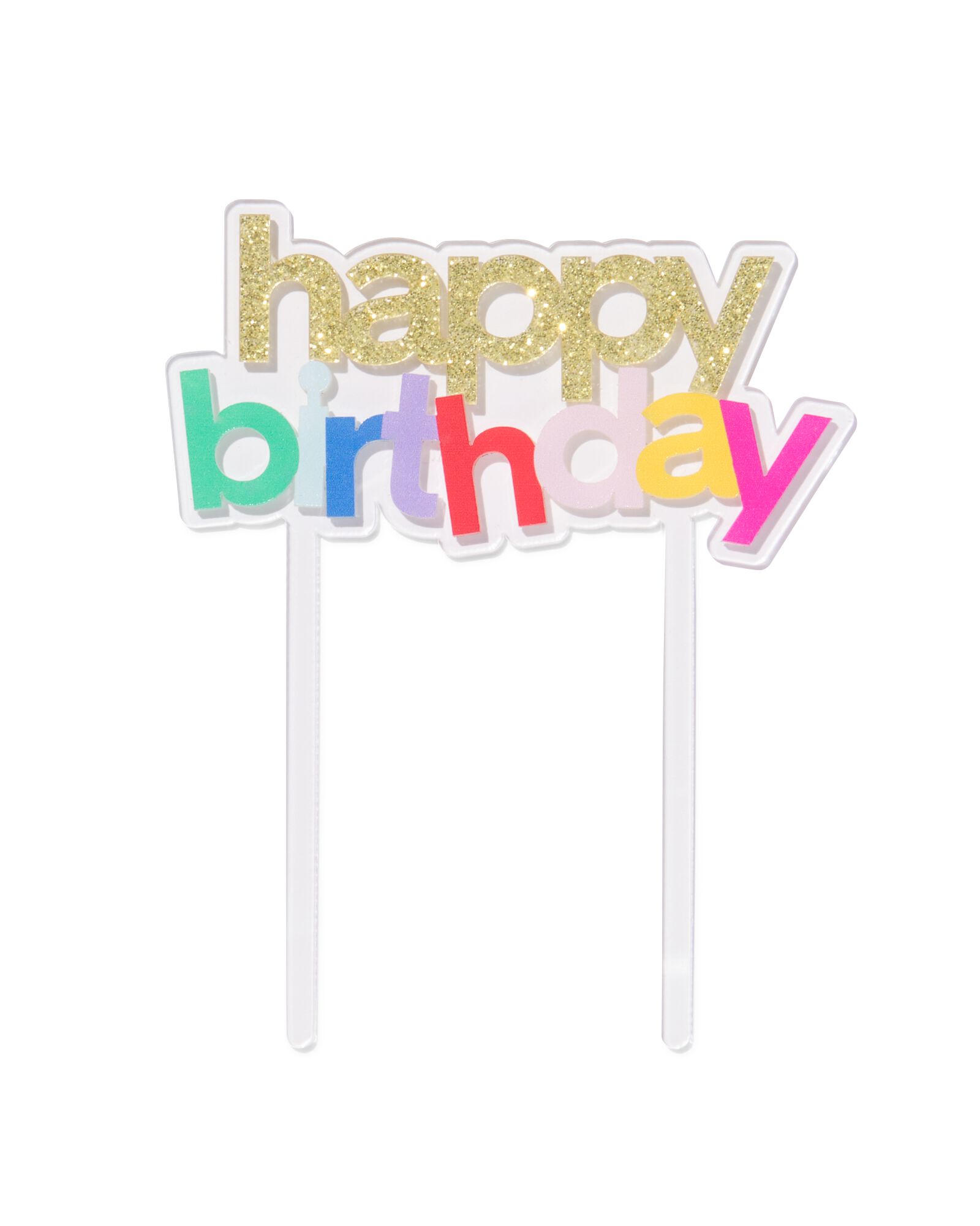 herbruikbare taarttopper 'happy b-day' - 14250168 - HEMA