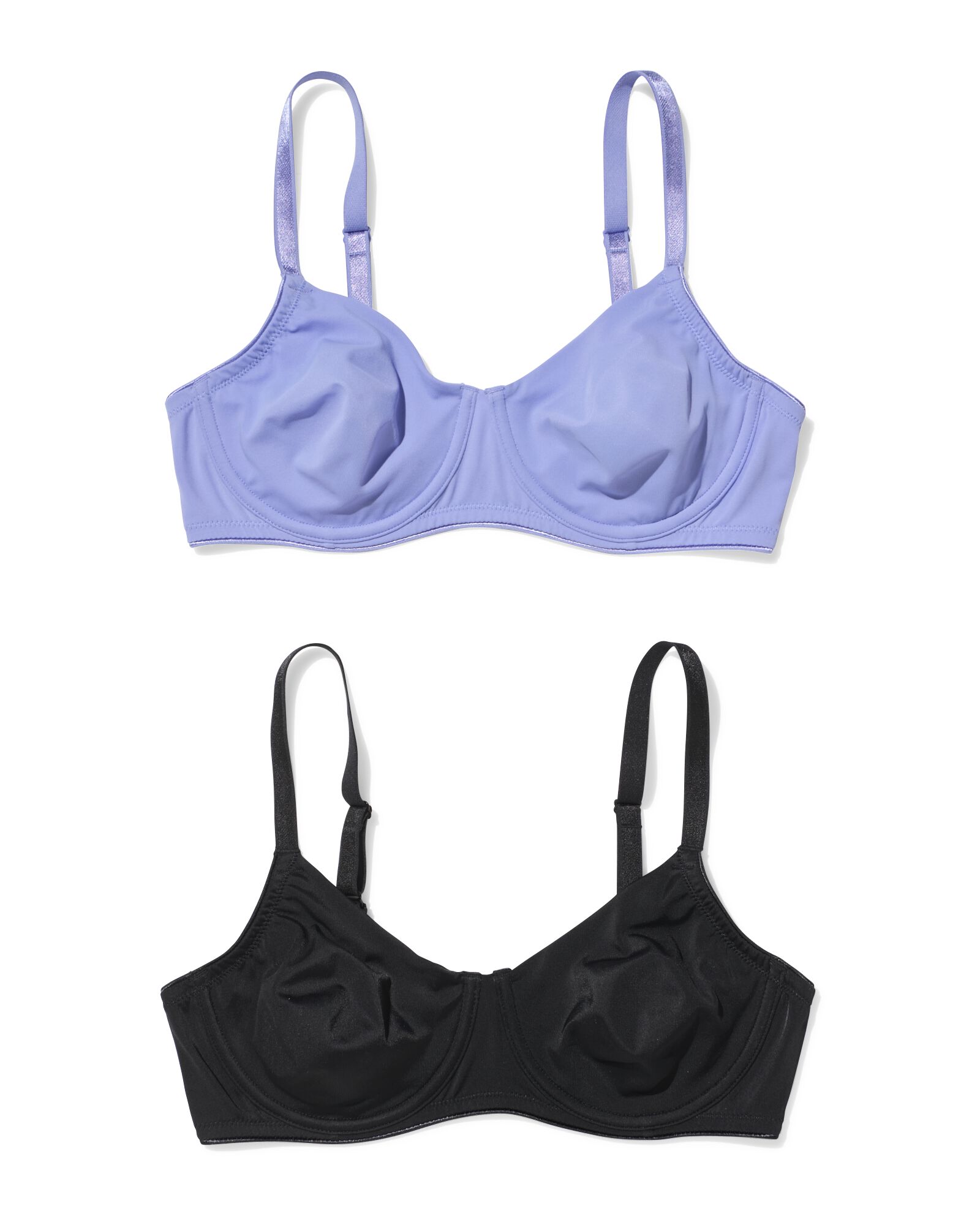 soutien-gorge non préformé à armature - lot de 2 bleu bleu - 21898020BLUE - HEMA