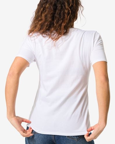 Damen-T-Shirt wei&szlig; S - 36301761 - HEMA