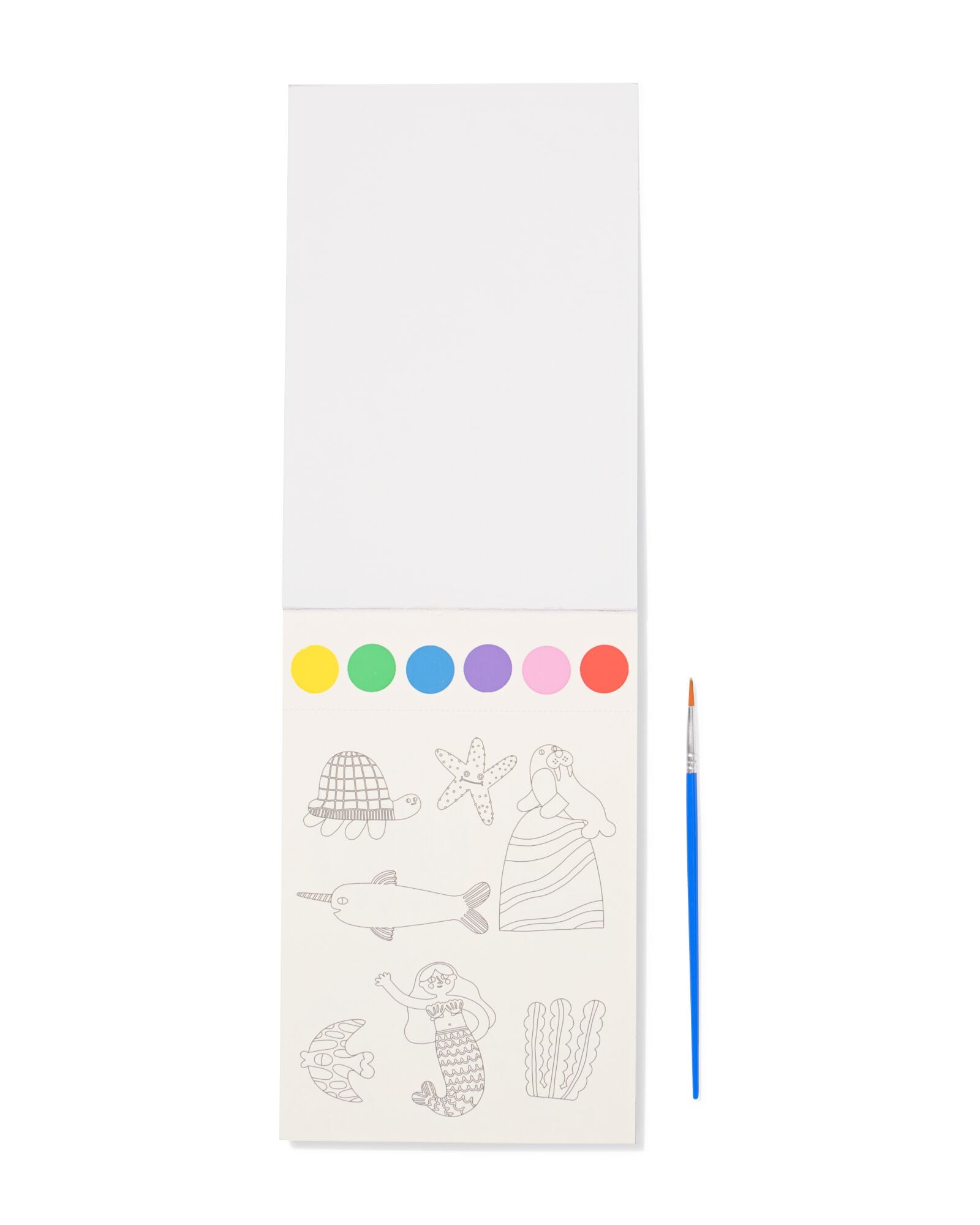 waterverfboek met kwast - 15900274 - HEMA