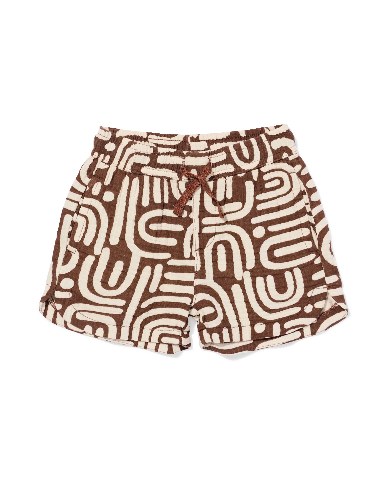 kindershort regular fit bruin bruin - 30716203BROWN - HEMA