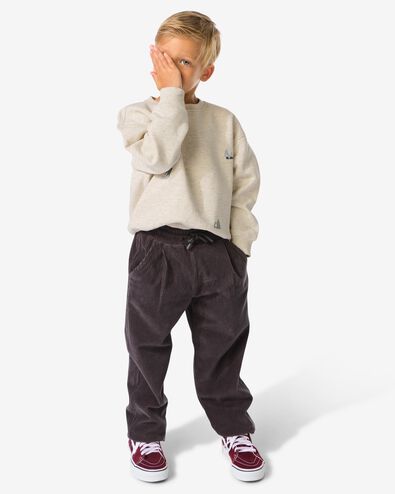 pantalon velours corduroy gris - 30704906GREY - HEMA