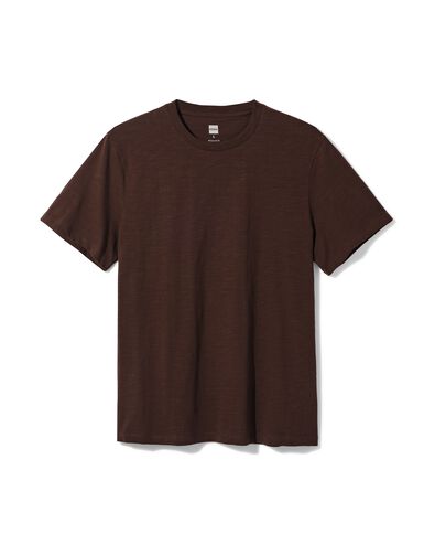 t-shirt homme Jaap textur&eacute; marron marron - 2178870BROWN - HEMA