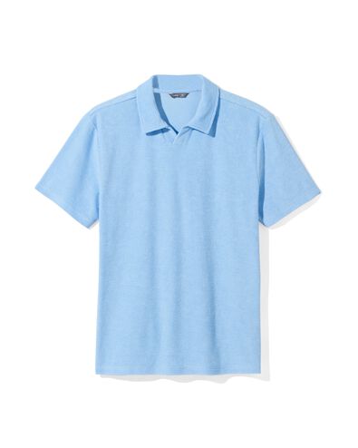 Herren-Poloshirt, Frottee blau XXL - 2116128 - HEMA