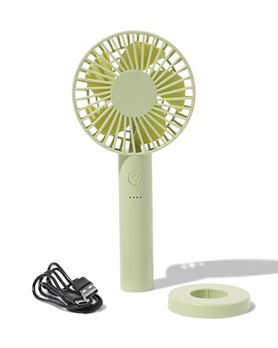 ventilateur &agrave; main ⌀11,5x23,5cm vert - 80200039 - HEMA