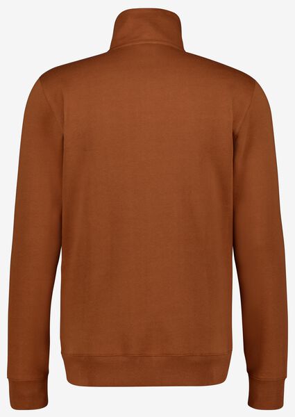 Herren-Sweatshirt mit Reißverschluss braun - 1000029201 - HEMA