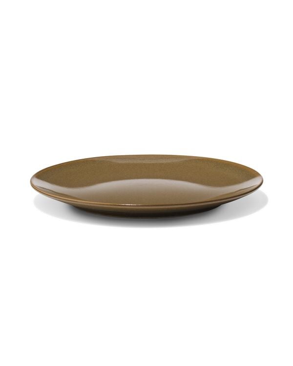 petite assiette &Oslash;20,5 cm Monaco &eacute;mail r&eacute;actif brun fonc&eacute; - 9650210 - HEMA