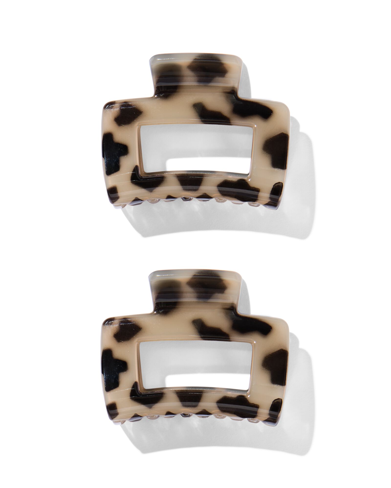 haarklemmen 5 cm - 2 stuks tortoise - 11870072 - HEMA