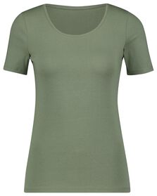dames basis t-shirt lichtgroen lichtgroen - 1000027541 - HEMA