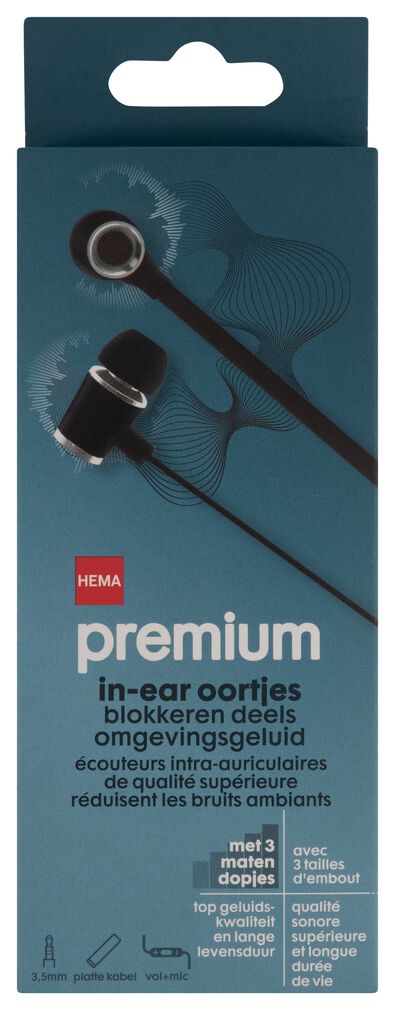 &eacute;couteurs intra-auriculaires qualit&eacute; sup&eacute;rieure noir - 39620022 - HEMA