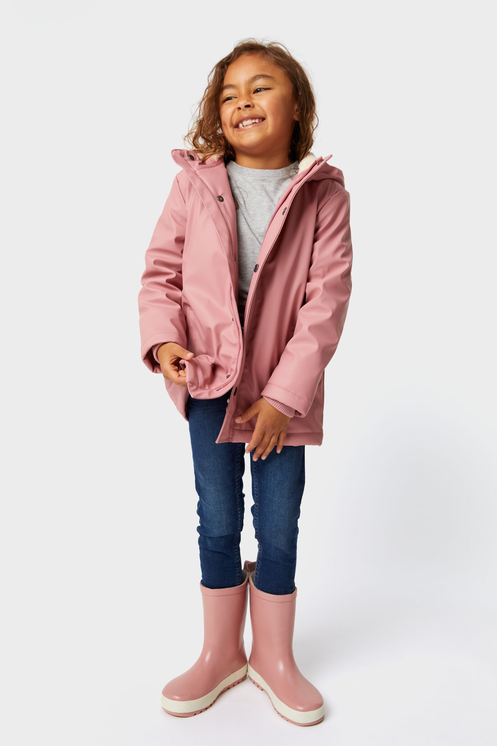 veste enfant &agrave; capuche rose - 1000028052 - HEMA