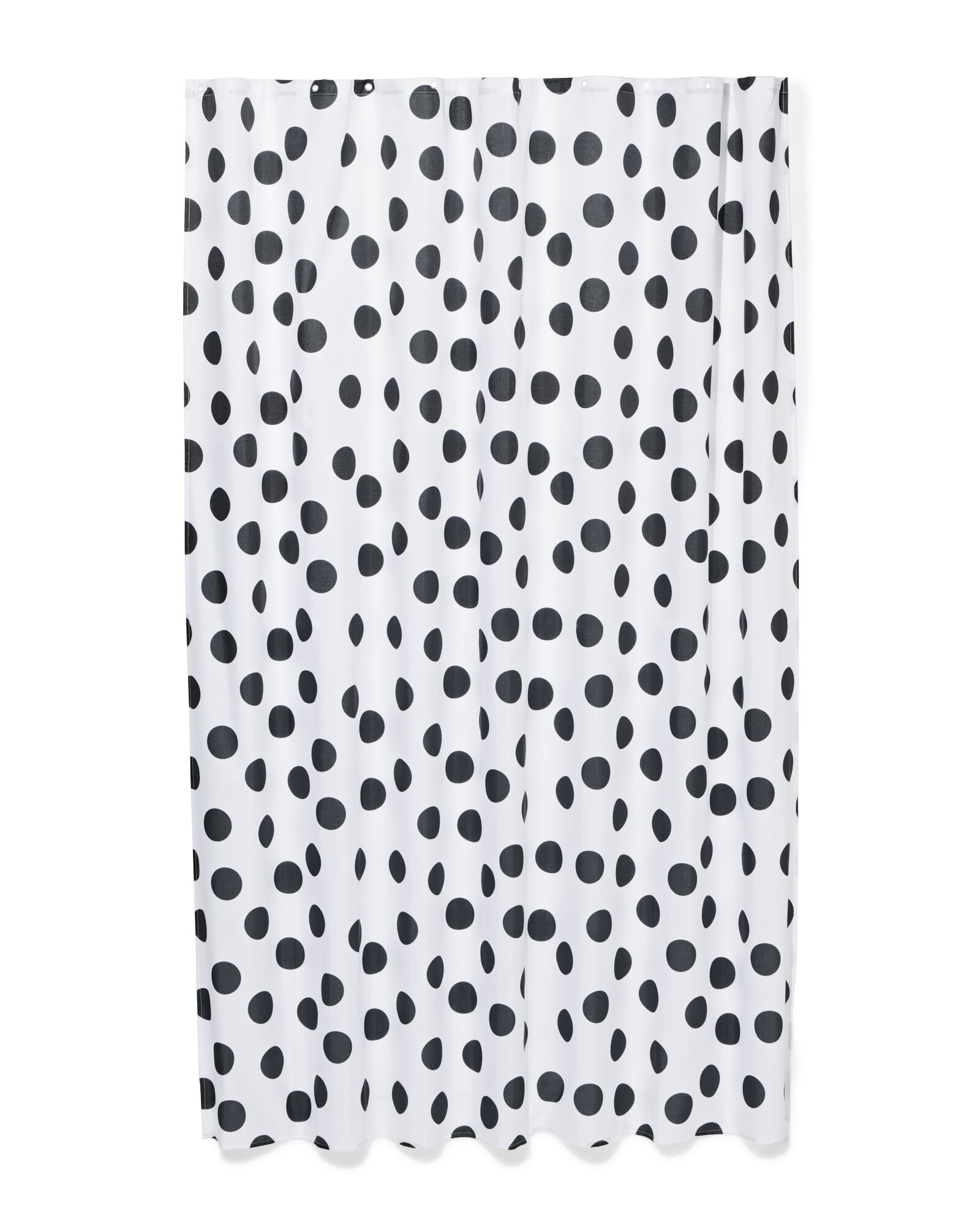 rideau de douche 180x200cm pois noir - 80330057 - HEMA