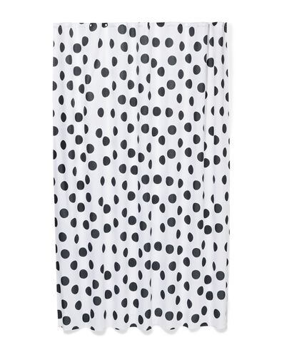rideau de douche 180x200cm pois noir - 80330057 - HEMA