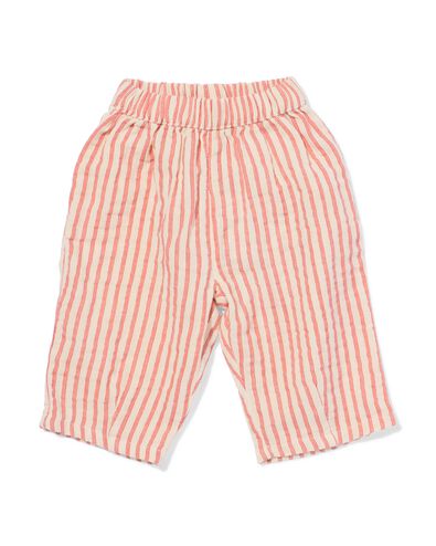 babybroek comfy fit mousseline strepen rood rood - 33451920RED - HEMA