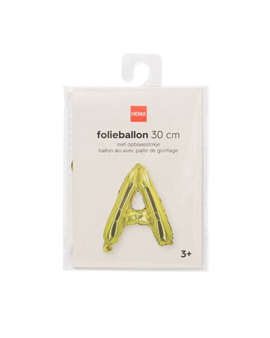 ballon aluminium lettre A 30cm dor&eacute; - 14260031 - HEMA